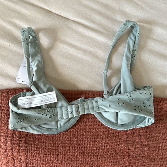 Abercrombie & Fitch Sage Green Underwire Bralette Bikini Top - Size XS - Picture 4 of 6